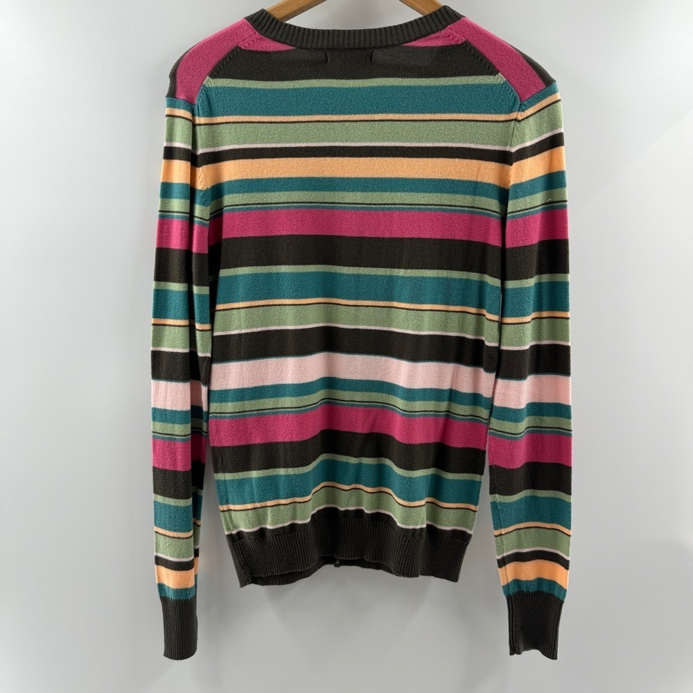 Cherokee Multi-Stripe Button-Up Sweater Size Small NWT - Picture 5 of 7